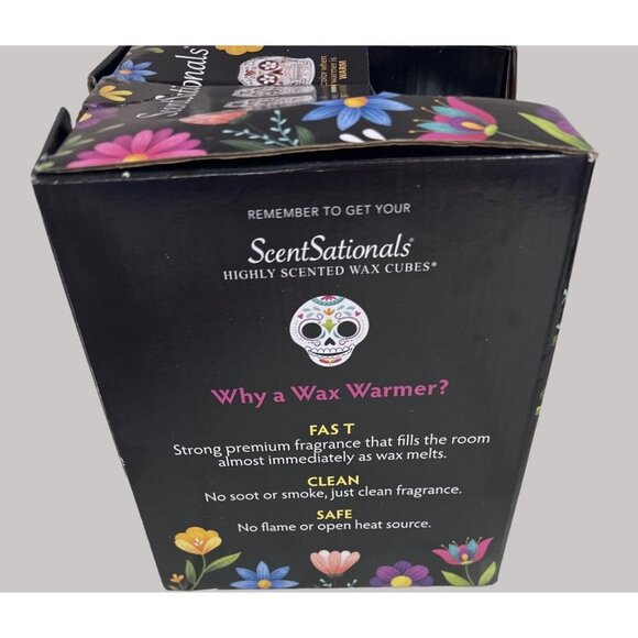 ScentSationals Day 3D The Dead Color Changing Wax Warmer Black & White - Picture 8 of 9